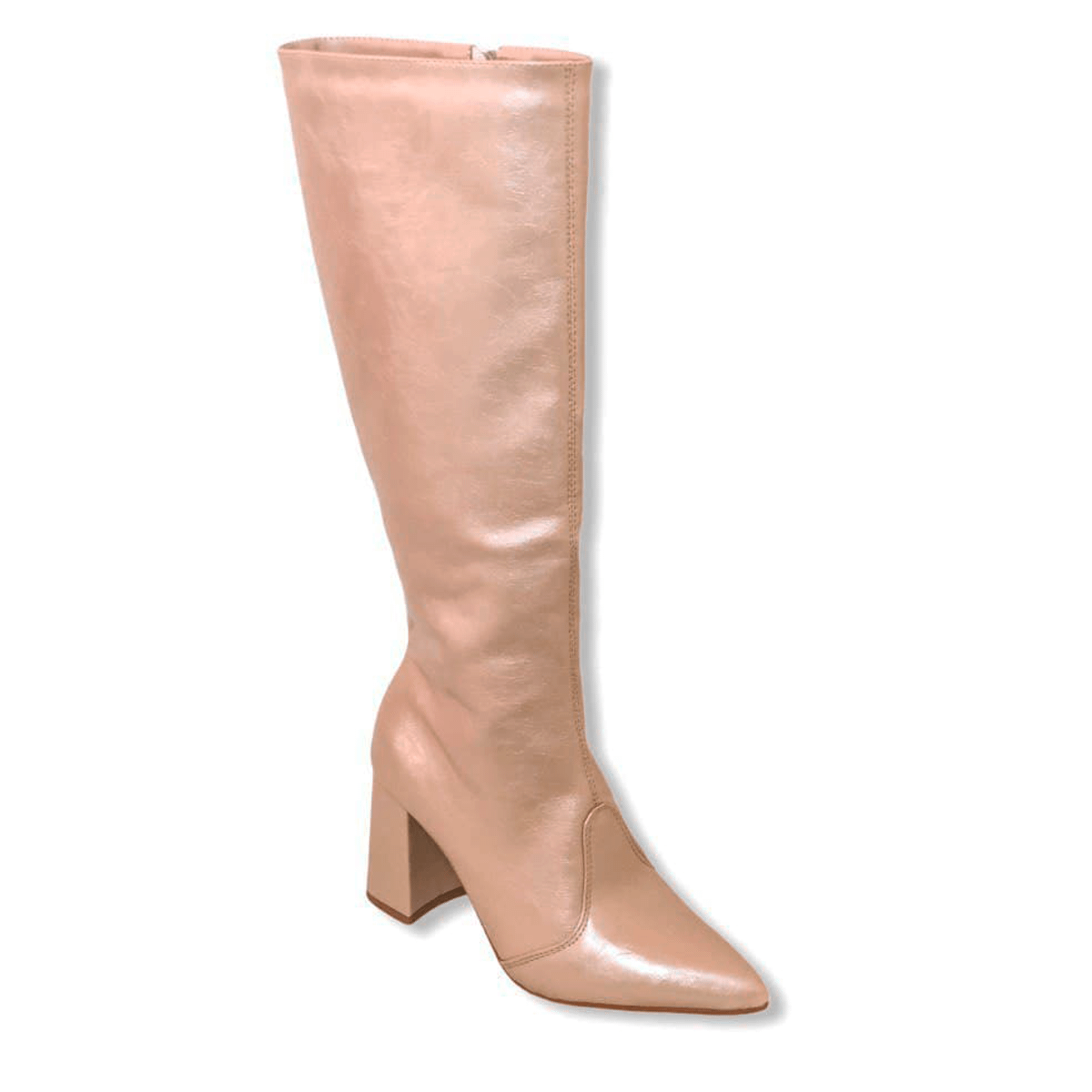 Bota Rosa Cano Curto Salto Grosso Bico Fino | Bota Feminina Lv Botas Nunca  Usado 80578338 | enjoei