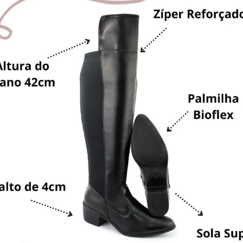 Bota cano best sale alto plus size