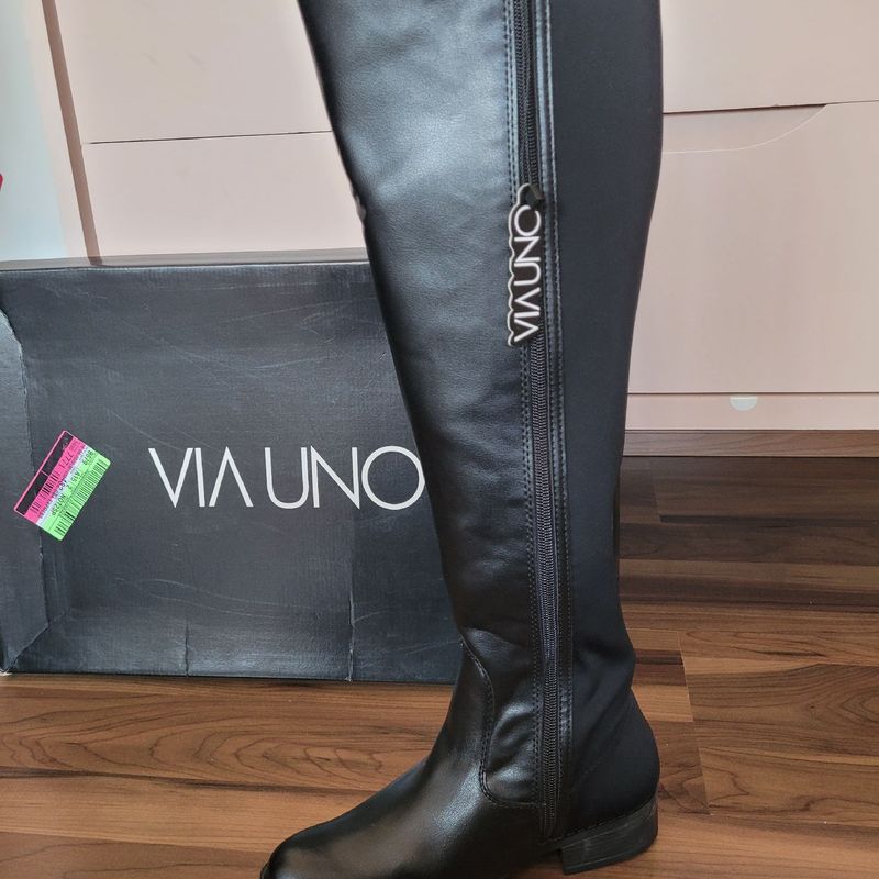 Botas cano alto via hot sale uno