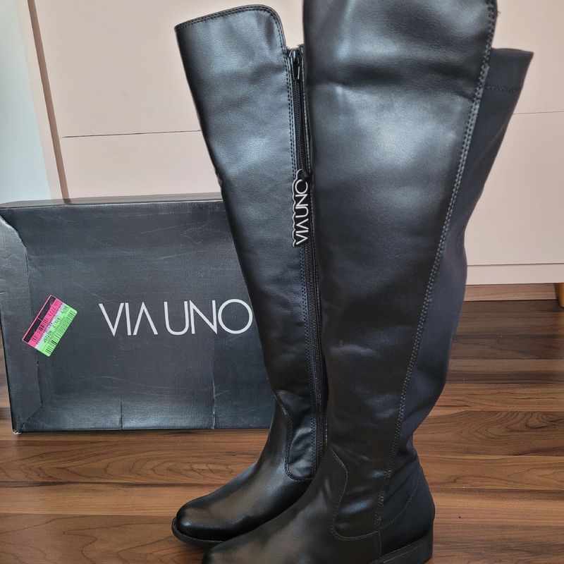 Bota cano alto via hot sale uno