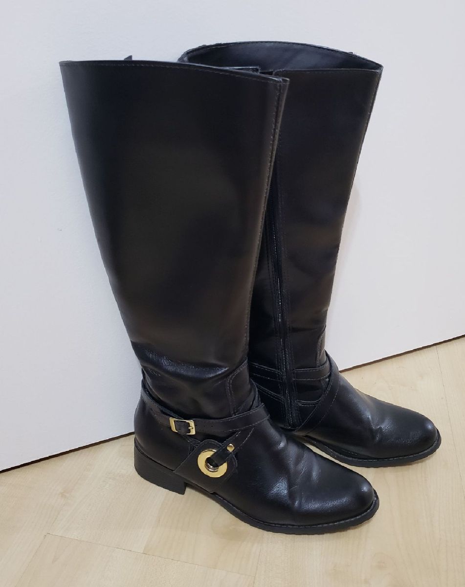 bota cano alto preta