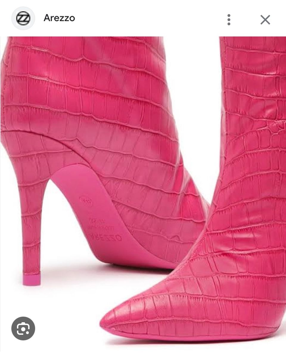 Bota Cano Alto Rosa Neon Bota Feminina Arezzo Nunca Usado