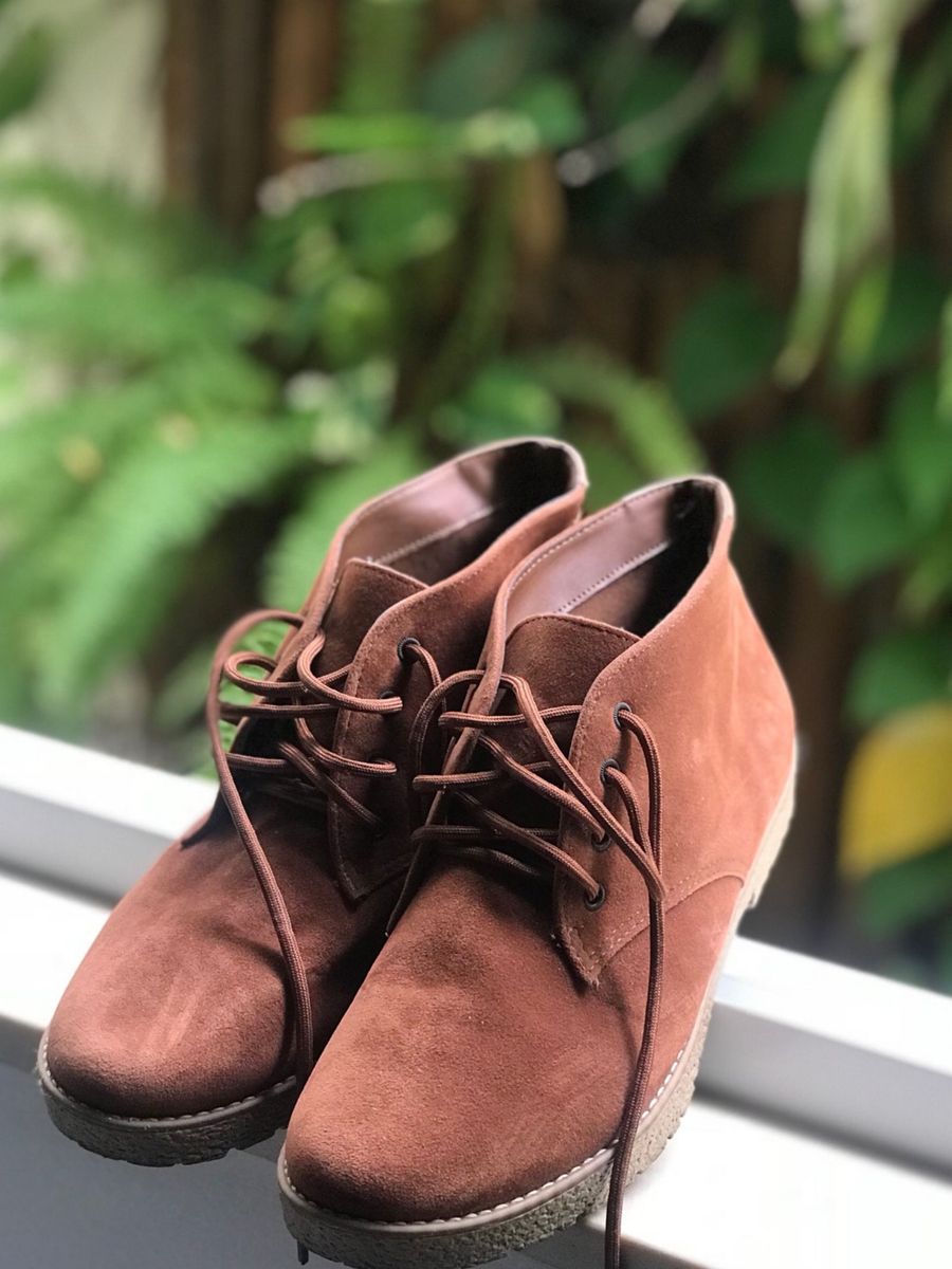 bota via marte cano curto camurça
