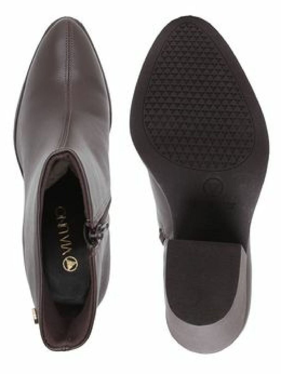 bota via uno cano curto marrom