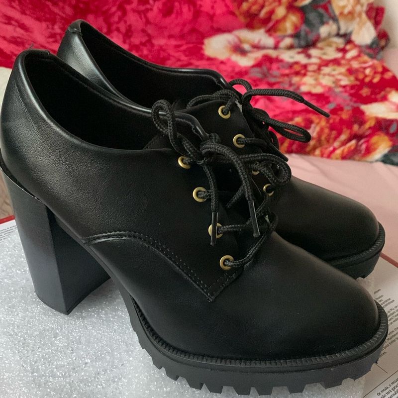 Moleca Salto Bota Cano Curto Moleca Tratorada Bota Coturno Moleca