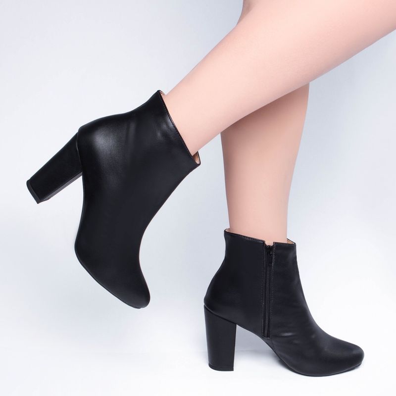 Bota Cano Alto Botas Torricella Bota Cano Curto Preta Salto Alto