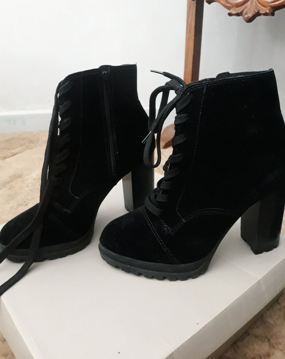 sapato bota cano curto