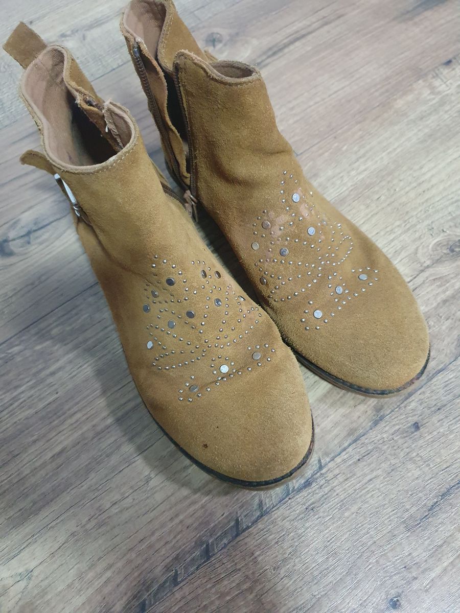 Bota zara cano hot sale curto