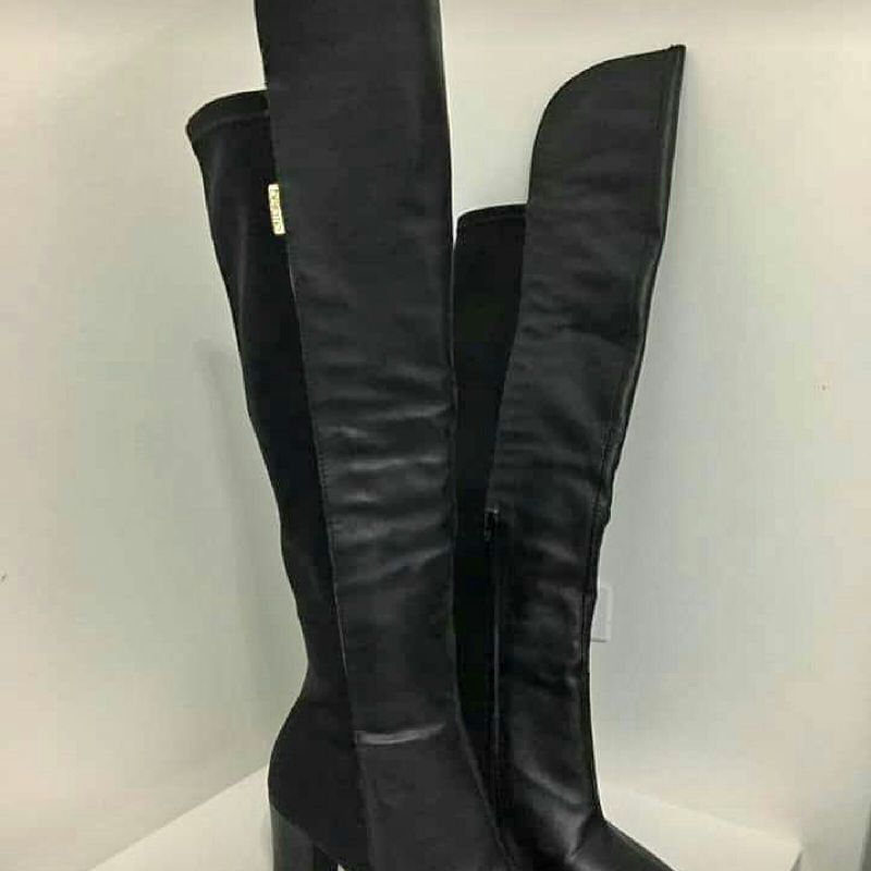 Bota via marte hot sale preta cano longo