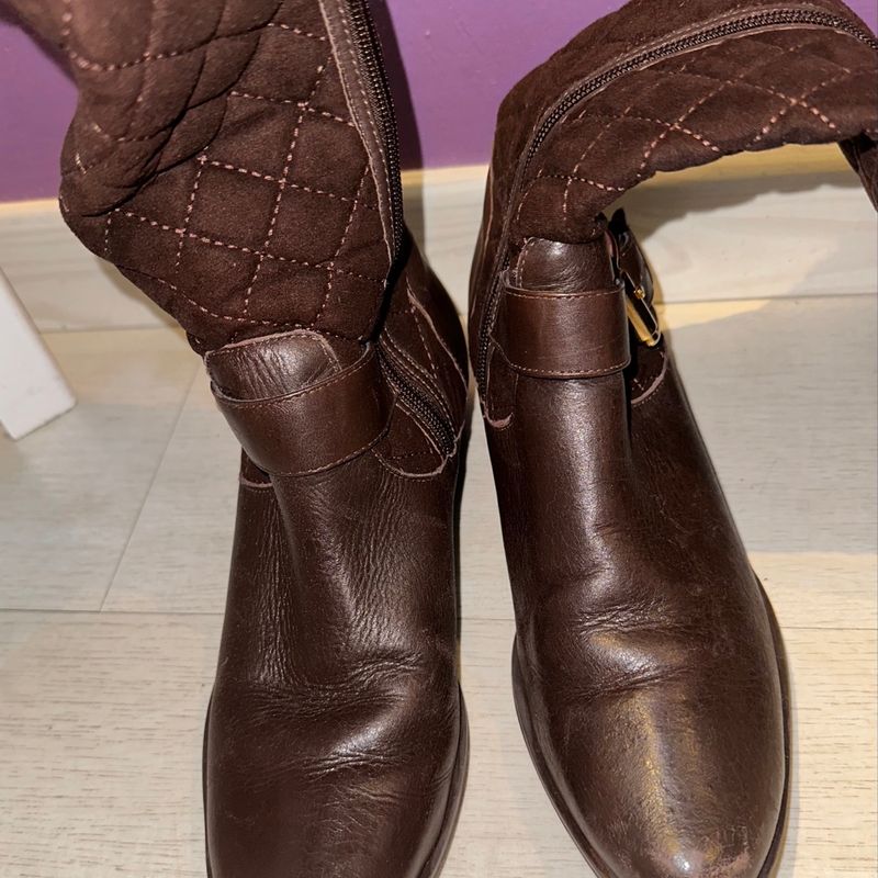 Bota Cano Longo Marrom Escuro Arezzo Bota Feminina Arezzo Usado
