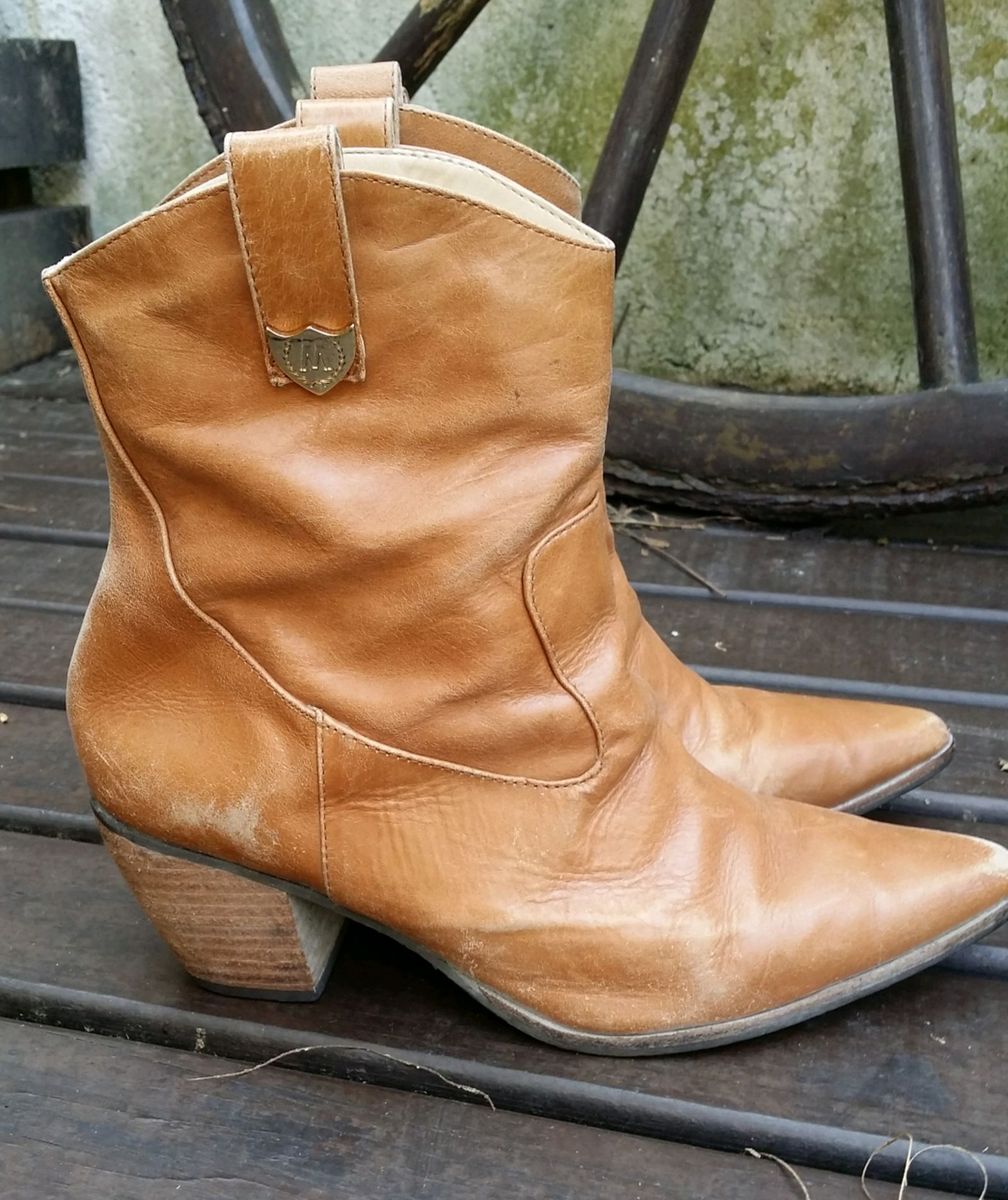 Bota Caramelo Bota Feminina M Officer Usado Enjoei