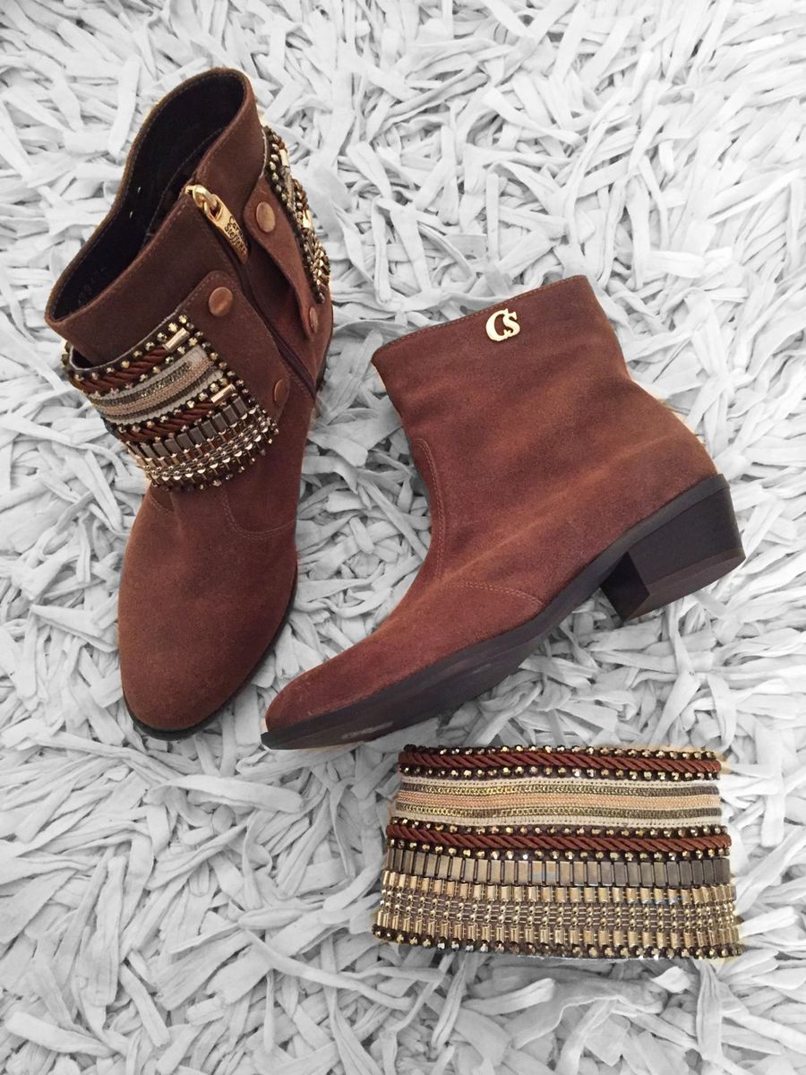 botas cano curto carmen steffens