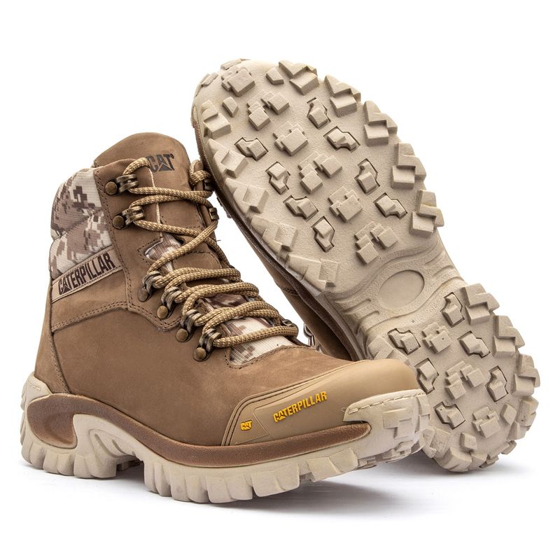 Bota Original Caterpillar Masculina Confortável Couro palmilha a