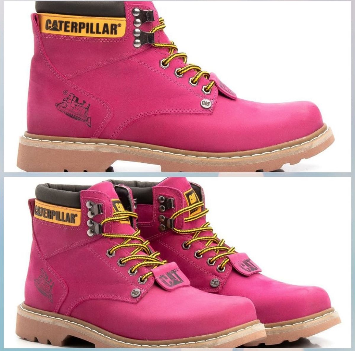 Bota Coturno Caterpillar Original Em Couro Rosa Feminina Cat Bota Feminina  Caterpillar Nunca Usado 56978576 Enjoei