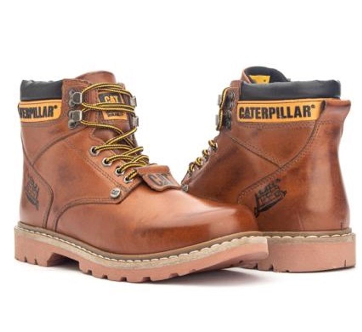 Bota Masculina Caterpillar em Couro Marrom, Adventure Shoes