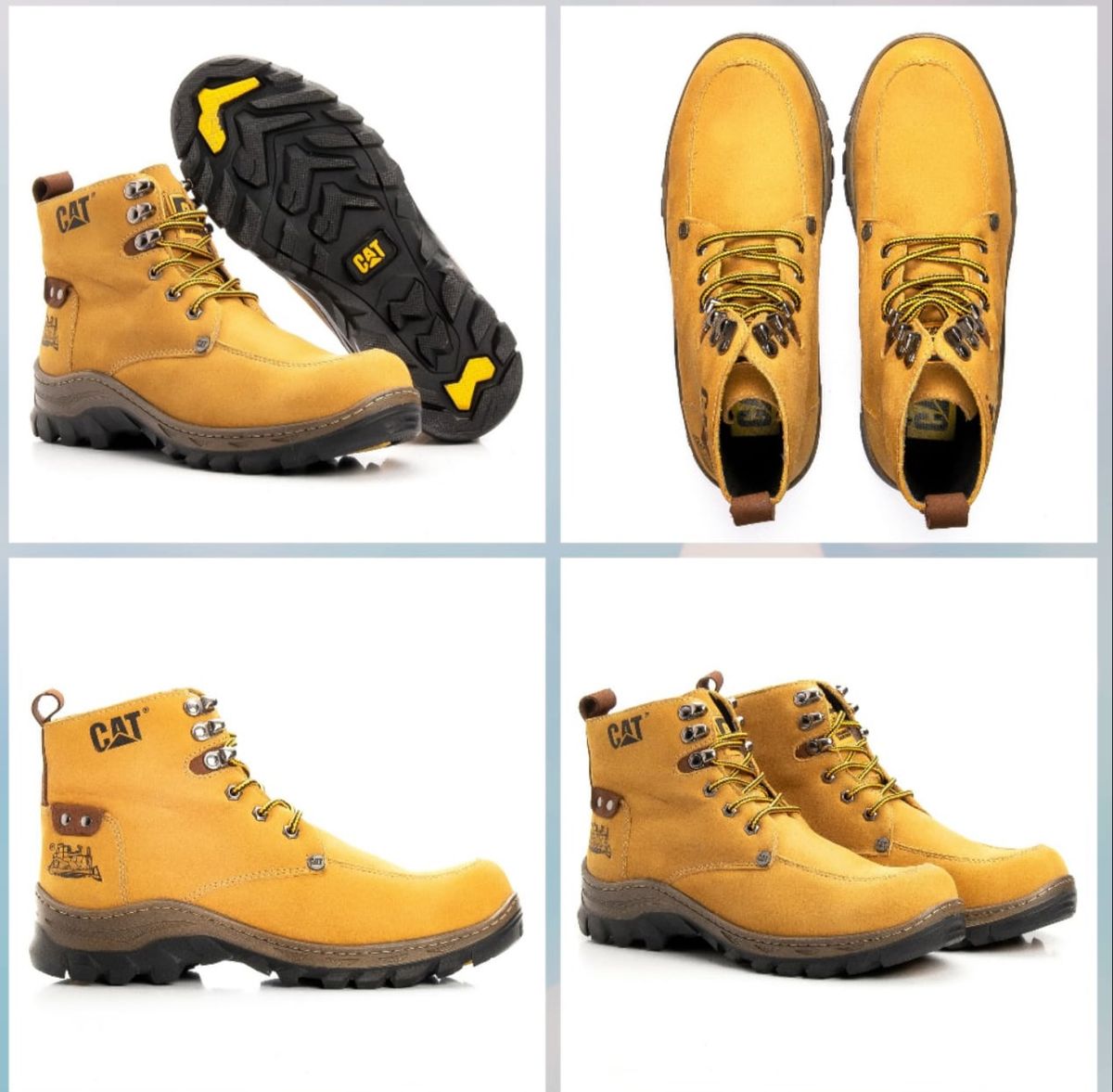 bota caterpillar cano curto