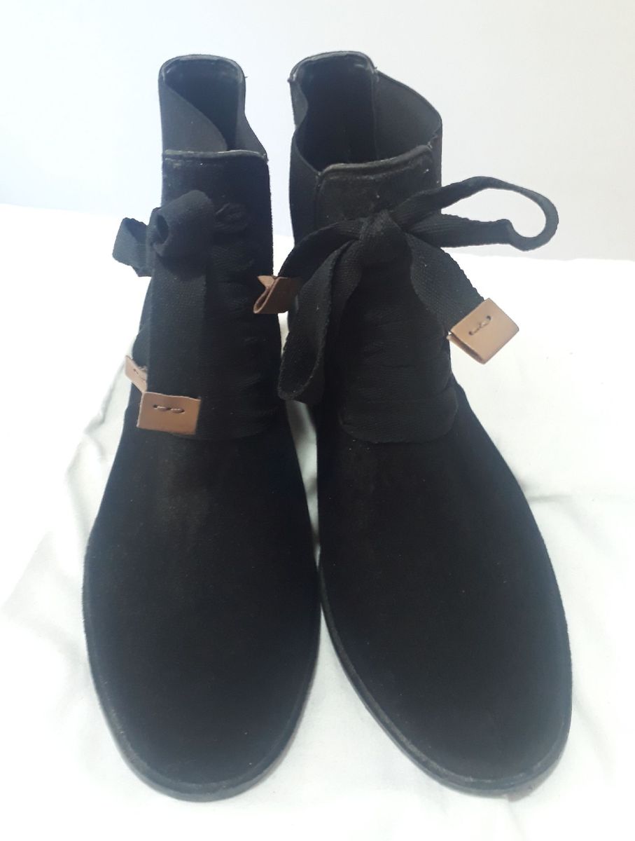 bota chelsea colcci recorte preto