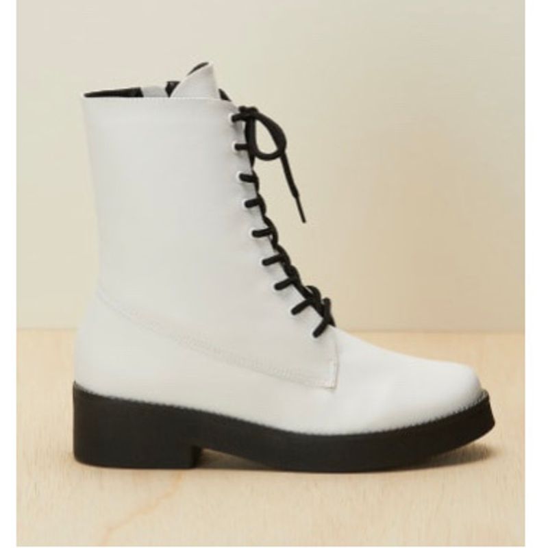 Bota Coturno Amaro Branca Bota Feminina Amaro Nunca Usado 92848039  enjoei