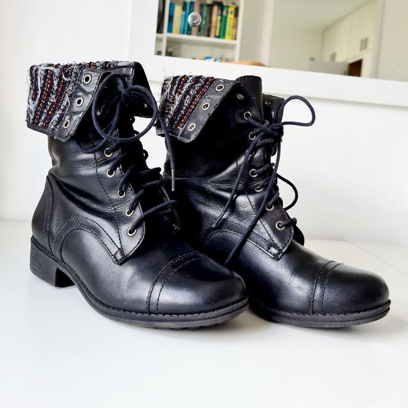 Bota Coturno Cano Longo Coturno Cano M dio bota Arezzo Bota Feminina Arezzo Usado 75779376 enjoei