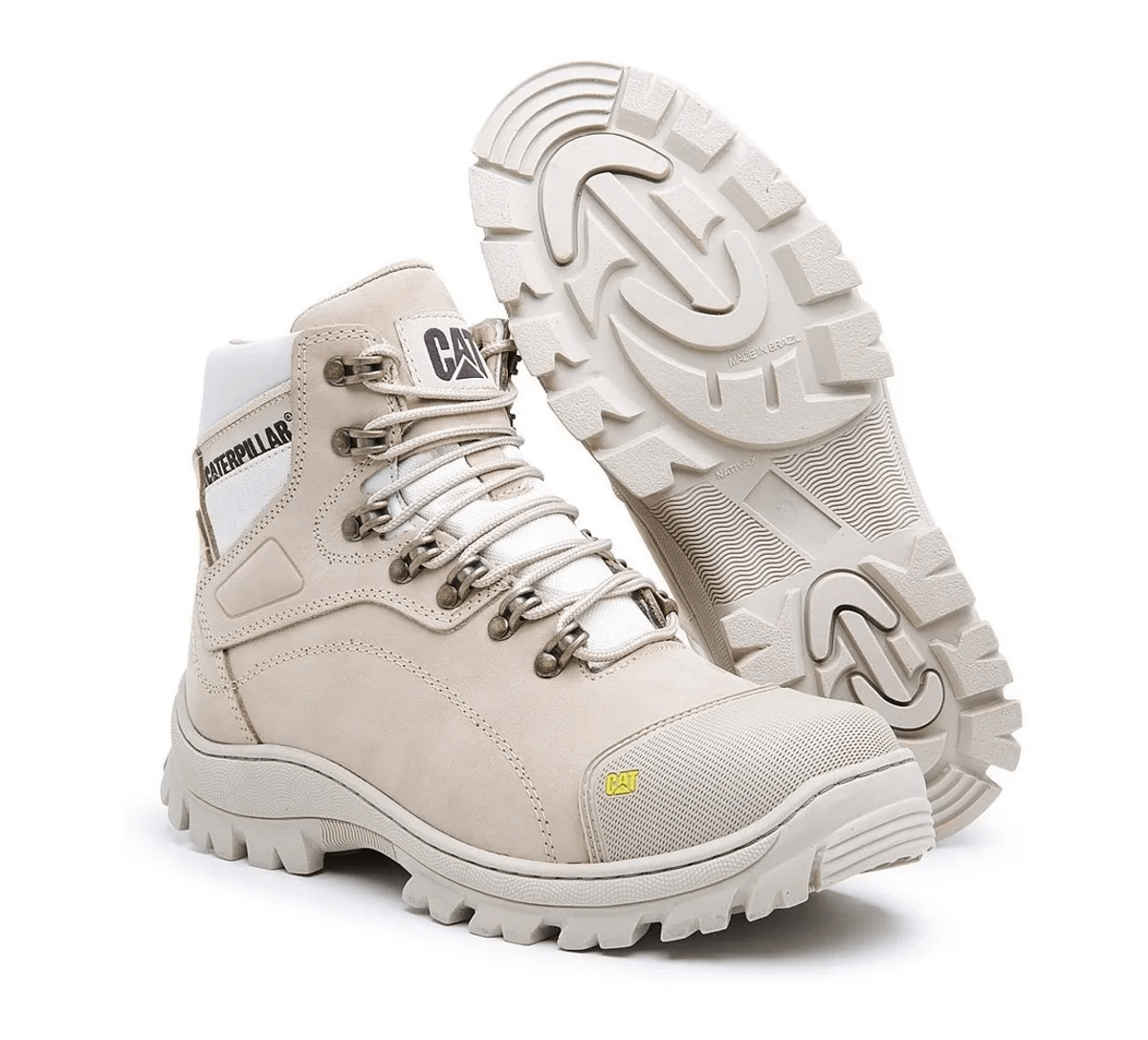 Bota Coturno Caterpillar Bege Em Couro Legitimo Bota Masculina Caterpillar Nunca Usado