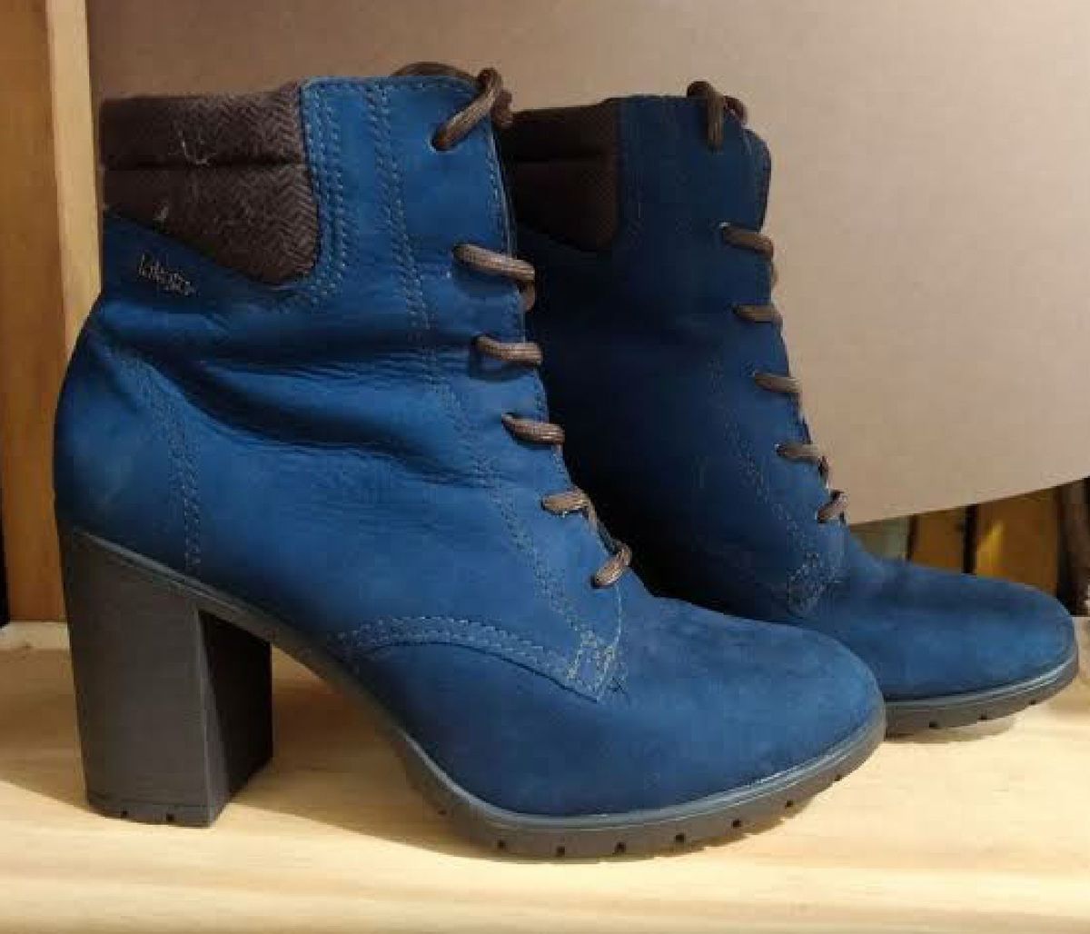 Bota coturno azul store marinho