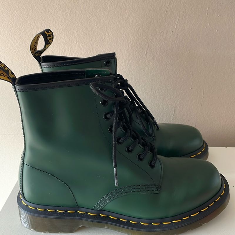 Bota Coturno Dr Martens Verde Original Bota Feminina Dr Martens