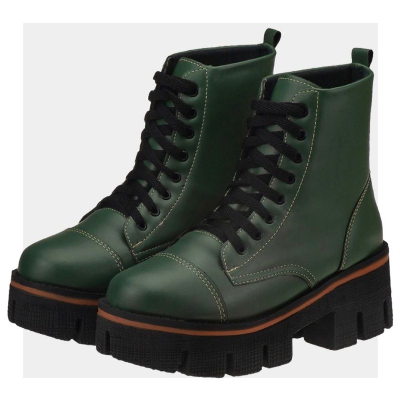 Bota verde 2024 militar feminina