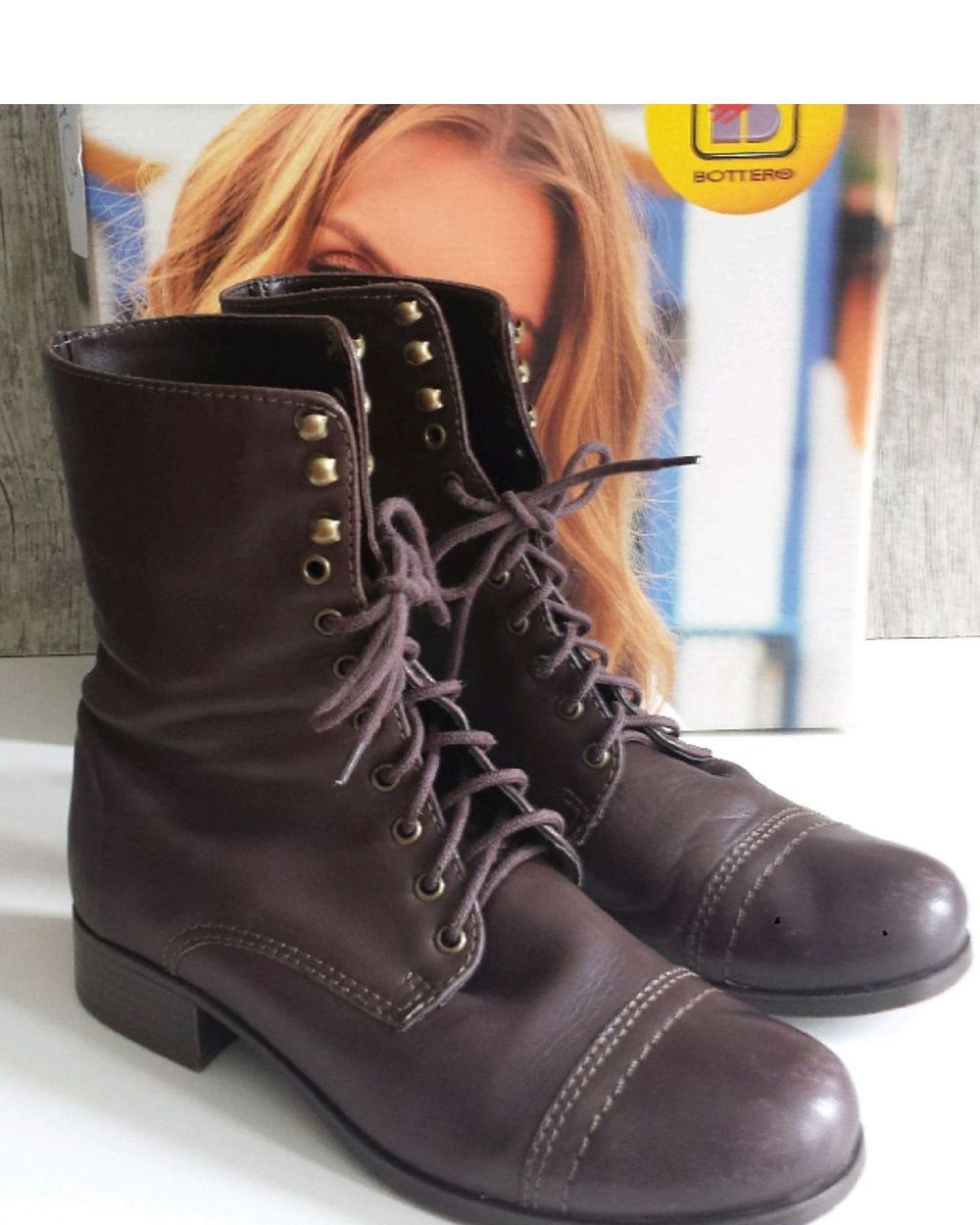 bota coturno bottero marrom