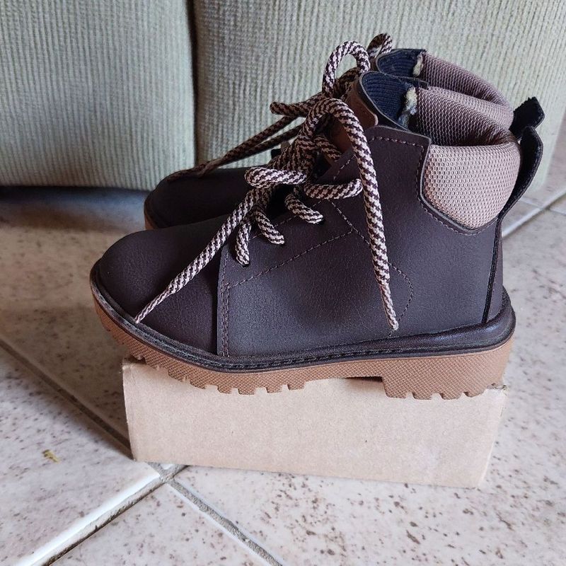 bota botinha coturno fashion baby infantil menino e menina