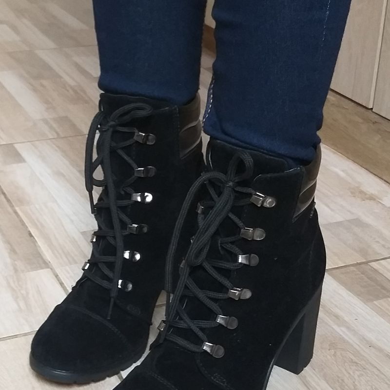 Bota Coturno Preta Camur a Dakota Bota Feminina Dakota Nunca