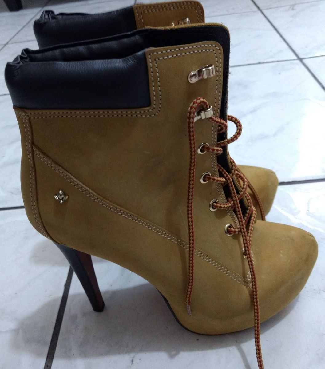 bota coturno feminina salto fino