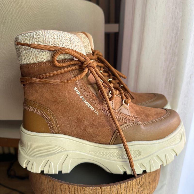 Bota Coturno Ramarim Tratorada Tratorada Marrom Bota Coturno