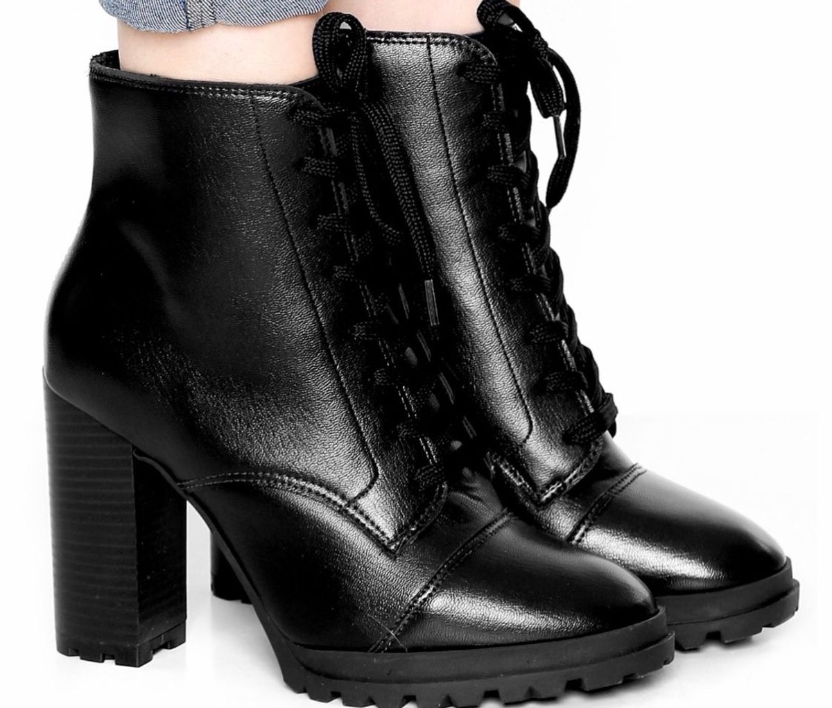 bota vizzano salto grosso preta