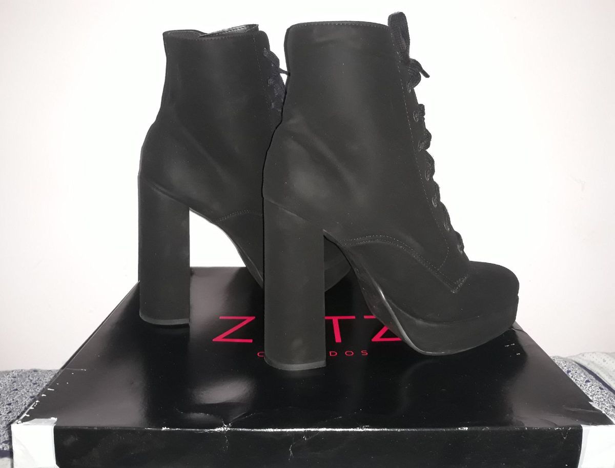 Bota coturno zatz hot sale meia pata feminina