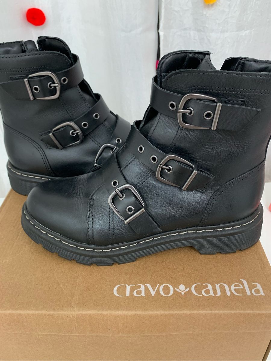coturno couro cravo e canela