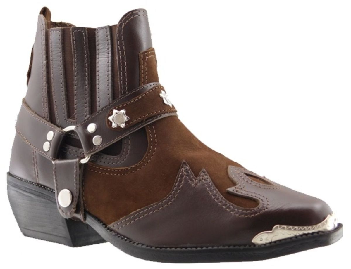 bota masculina country cano curto