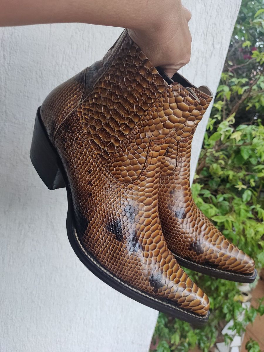 Botas masculinas couro sales de cobra