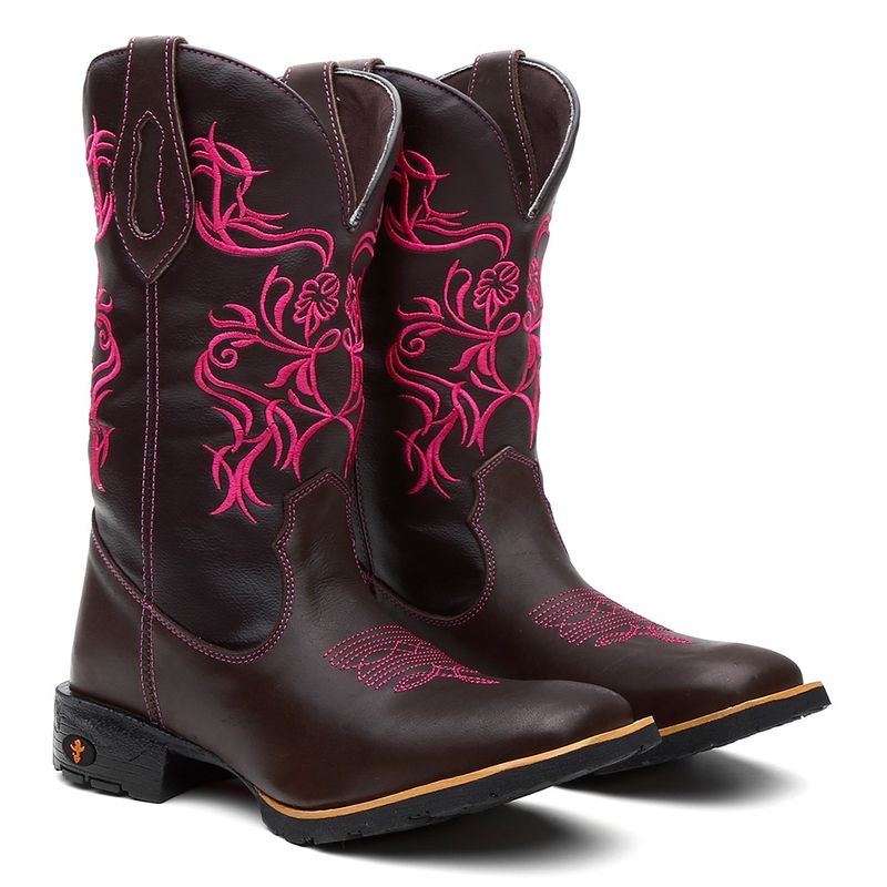 Bota country best sale bico quadrado feminina