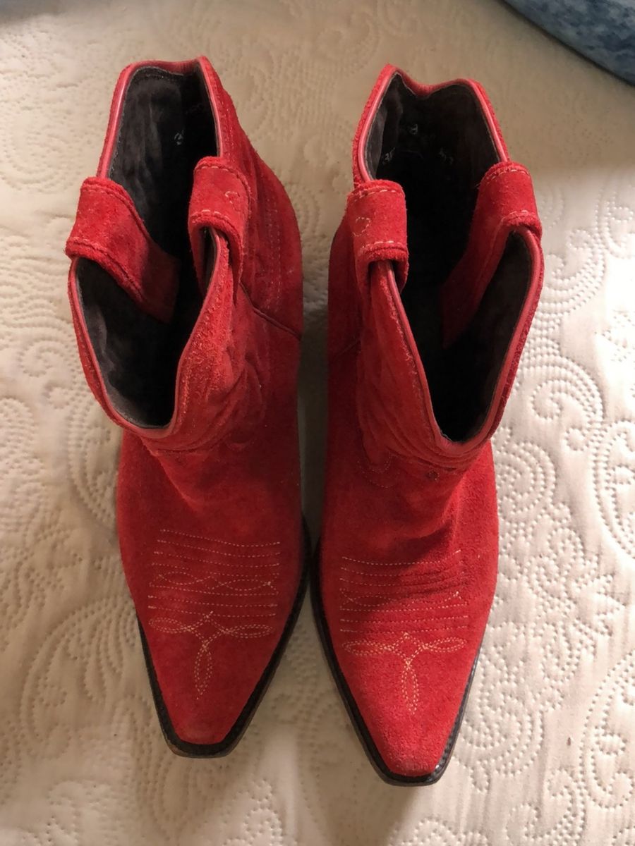 bota country vermelha feminina