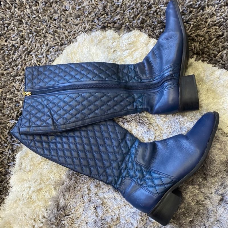 Bota best sale feminina azul