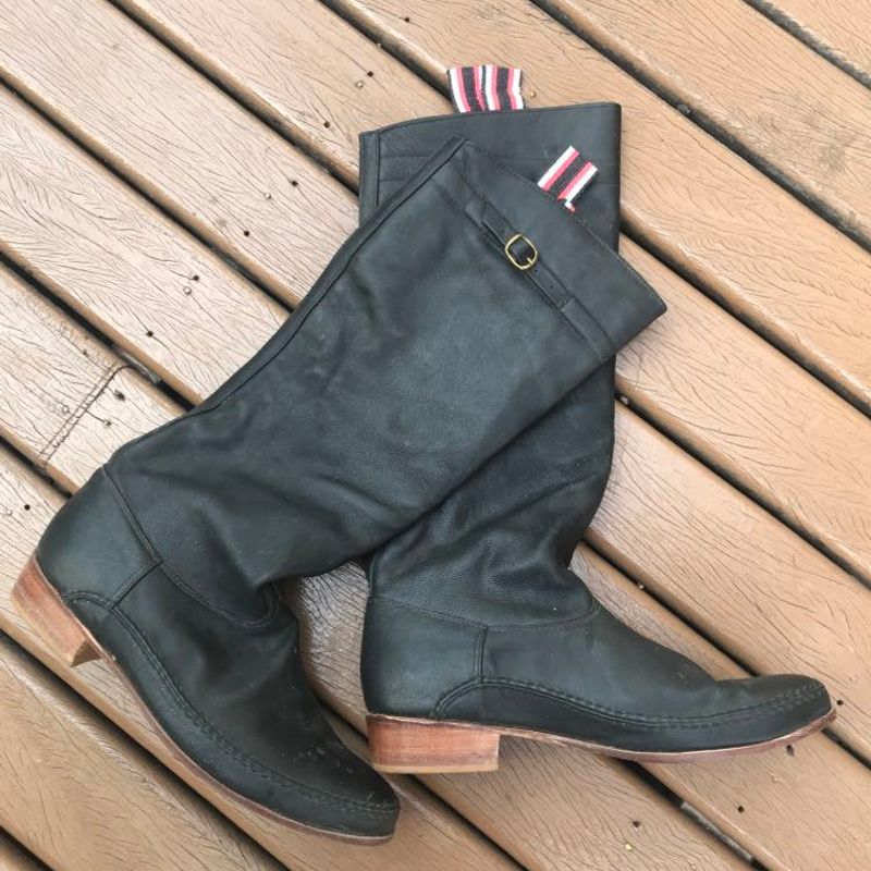 Bota Couro Campeira Gaúcha 43/44 Cano Alto Bota Masculina Usado