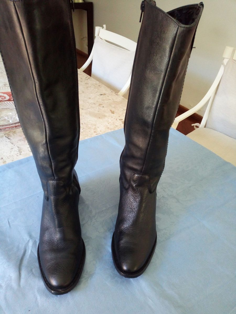 botas de couro cano longo