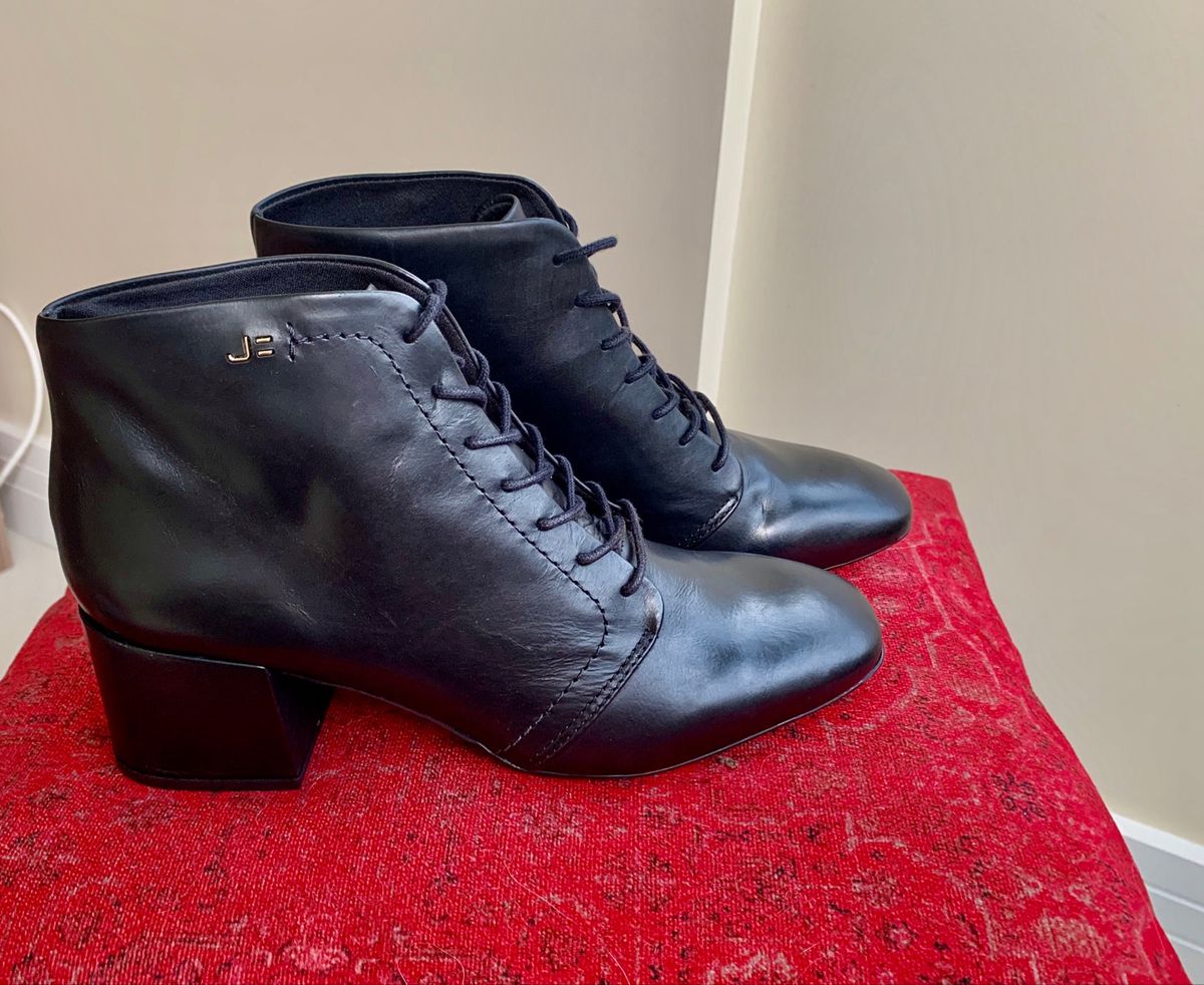 bota couro jorge bischoff lisa preta