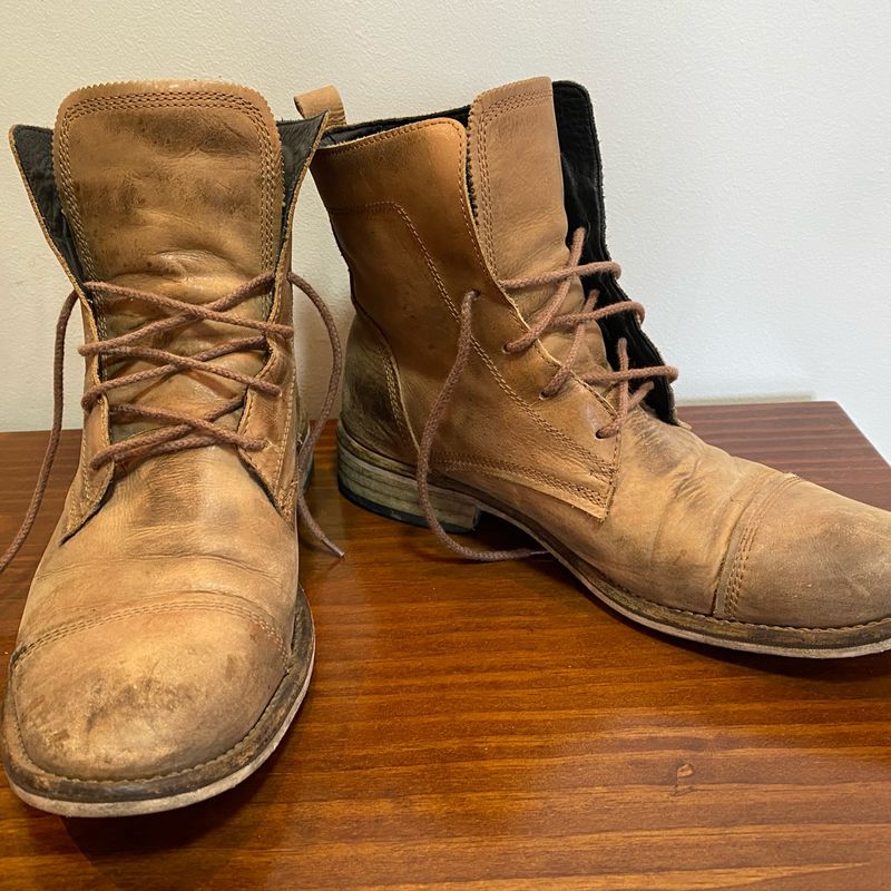 Bota Couro Masculina Khelf Bota Masculina Khelf Usado 52022793 enjoei