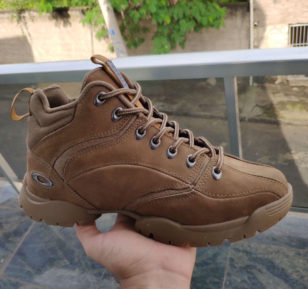 bota de couro da oakley