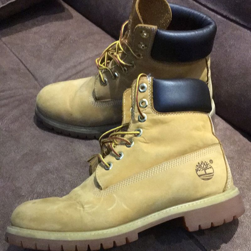 Bota couro hot sale timberland yellow