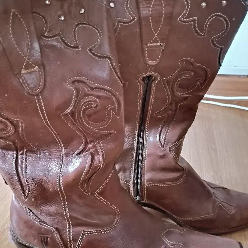 Marcas de botas femininas de sale couro