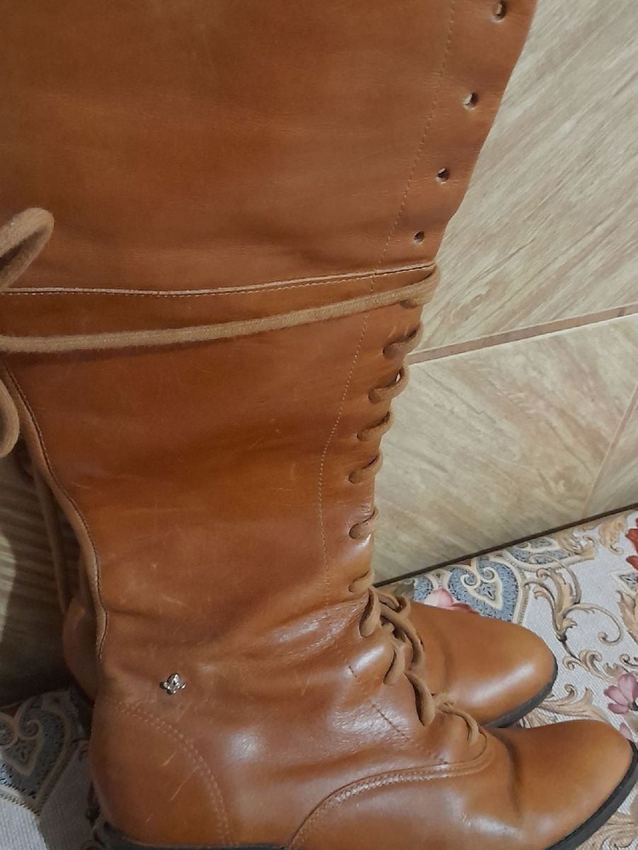 Bota Cravo e Canela Couro Semi Nova | Bota Feminina Cravo E Canela ...