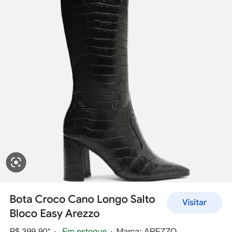 Bota Croco Arezzo Cano Longo Salto Grosso Inverno 2023 Bota Feminina Arezzo Nunca Usado 84844458 enjoei