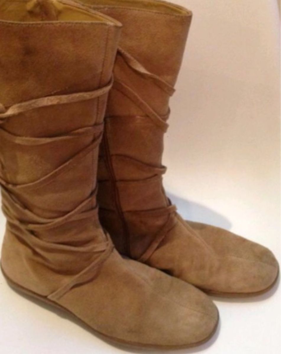 botas femininas camurça cano longo